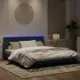 Giroletto con Luci LED Grigio Scuro 180x200 cm in Velluto