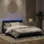 Giroletto con Luci LED Grigio Scuro 160x200 cm in Velluto