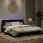 Giroletto con Luci LED Nero 180x200 cm in Velluto