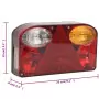 Luci per Rimorchio 2 pz Rosso 23x6x13 cm 12V Lampadina Classica