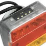 Luci Rimorchio 2 pz Rosso 10,5x7,5x10 cm 12V Lampadina LED