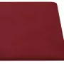 Pannelli Murali 12 pz Rosso Vino 30x15 cm in Velluto 0,54 m²