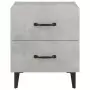 Comodini 2 pz Grigio Cemento 40x35x47,5 cm