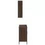 Set Mobili da Bagno 2 pz Rovere Marrone in Legno Multistrato