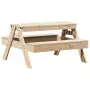 Tavolo da Picnic per Bambini 88x97x52 cm Legno Massello di Pino