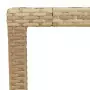 Tavolo da Giardino Beige 150x90x75 cm in Polyrattan e Acacia