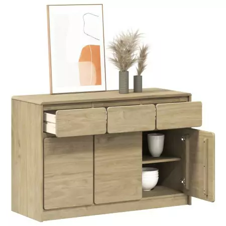 Credenza SAUDA Rovere 114x43x75,5 cm in Legno Massello di Pino