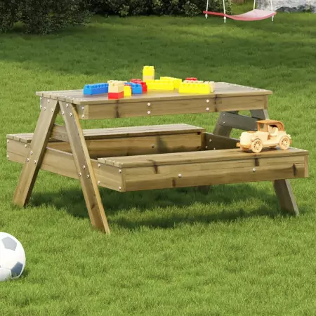 Tavolo da Picnic per Bambini 88x97x52 cm Legno Impregnato Pino