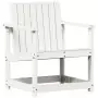 Set Salotto da Giardino 3 pz Bianco in Legno Massello di Pino