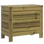 Poggiapiedi da Giardino 62x31,5x52 cm Legno Impregnato di Pino