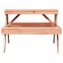 Tavolo da Picnic 105x134x75 cm in Legno Massello di Douglas