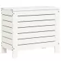 Poggiapiedi da Giardino Bianco 62x31,5x52cm Legno Massello Pino