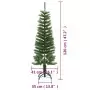 Albero di Natale Artificiale Sottile con Base 120 cm PE