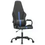 Sedia da Gaming Massaggiante Blu e Nero in Similpelle