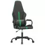 Sedia da Gaming Massaggiante Verde e Nera in Similpelle