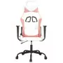 Sedia da Gaming Bianco e Rosa in Similpelle