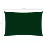 Parasole a Vela Oxford Rettangolare 2x5 m Verde Scuro