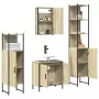 Set Mobili da Bagno 4 pz Rovere Sonoma in Legno Multistrato