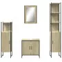 Set Mobili da Bagno 4 pz Rovere Sonoma in Legno Multistrato