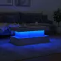 Tavolino da Soggiorno con Luci LED Grigio Cemento 90x50x40 cm