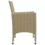 Set Mobili da Pranzo per Giardino 5 pz Beige