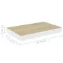 Scaffali a Parete 4 pz Rovere e Bianco 40x23x3,8 cm in MDF