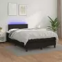 Letto a Molle con Materasso e LED Nero 120x190 cm in Similpelle