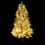 Albero di Natale con Neve Floccata LED e Pigne 225 cm PVC e PE