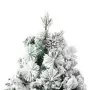 Albero di Natale con Neve Floccata LED e Pigne 225 cm PVC e PE