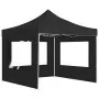 Gazebo Pieghevole con Pareti Alluminio 2x2 m Antracite