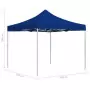 Gazebo Professionale Pieghevole in Alluminio 3x3 m Blu