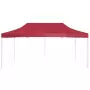 Gazebo Professionale Pieghevole in Alluminio 6x3 m Rosso Vino