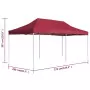 Gazebo Professionale Pieghevole in Alluminio 6x3 m Rosso Vino