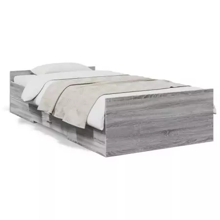 Giroletto Cassetti Grigio Sonoma 75x190 cm Legno Multistrato