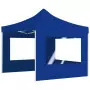 Gazebo Professionale Pieghevole Alluminio con Pareti 2x2m Blu