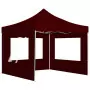 Gazebo Professionale Pieghevole Alluminio con Pareti 2x2m Bordò