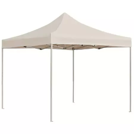 Gazebo Professionale Pieghevole Alluminio 2x2 m Crema