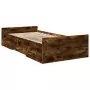 Giroletto con Cassetti Rovere Fumo 75x190 cm Legno Multistrato