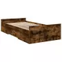 Giroletto con Cassetti Rovere Fumo 75x190 cm Legno Multistrato