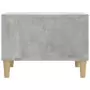 Tavolino Salotto Grigio Cemento 60x50x36,5 cm Legno Multistrato