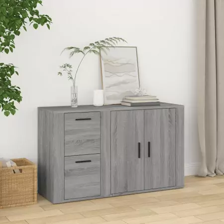 Credenza Grigio Sonoma 100x33x59,5 cm in Legno Multistrato