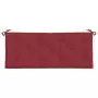 Cuscino per Panca Rosso Vino 120x50x7 cm in Tessuto Oxford