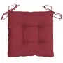 Cuscini per Pallet 4 pz Rosso Vino 50x50x7 cm Tessuto Oxford