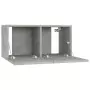 Mobili TV 4 pz Grigio Cemento 60x30x30 cm in Truciolato