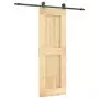 Porta Scorrevole con Set Hardware 70x210 cm Legno Massello Pino