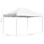 Gazebo Professionale Pieghevole Alluminio 4,5x3 m Bianco