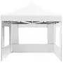 Gazebo Professionale Pieghevole in Alluminio Pareti 4,5x3m Bianco