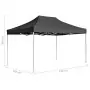 Gazebo Professionale Pieghevole Alluminio 4,5x3 m Antracite