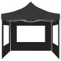 Gazebo Pieghevole con Pareti in Alluminio 3x3 m Antracite