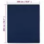 Lenzuola con Angoli Jersey 2pz Blu Marino 180x200 cm Cotone